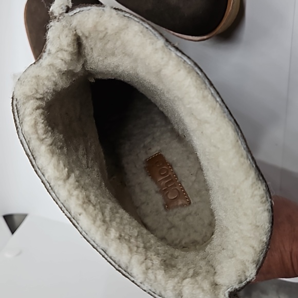 NIB Chloe sheepskin booties 37.5 EU - Picture 11 of 11